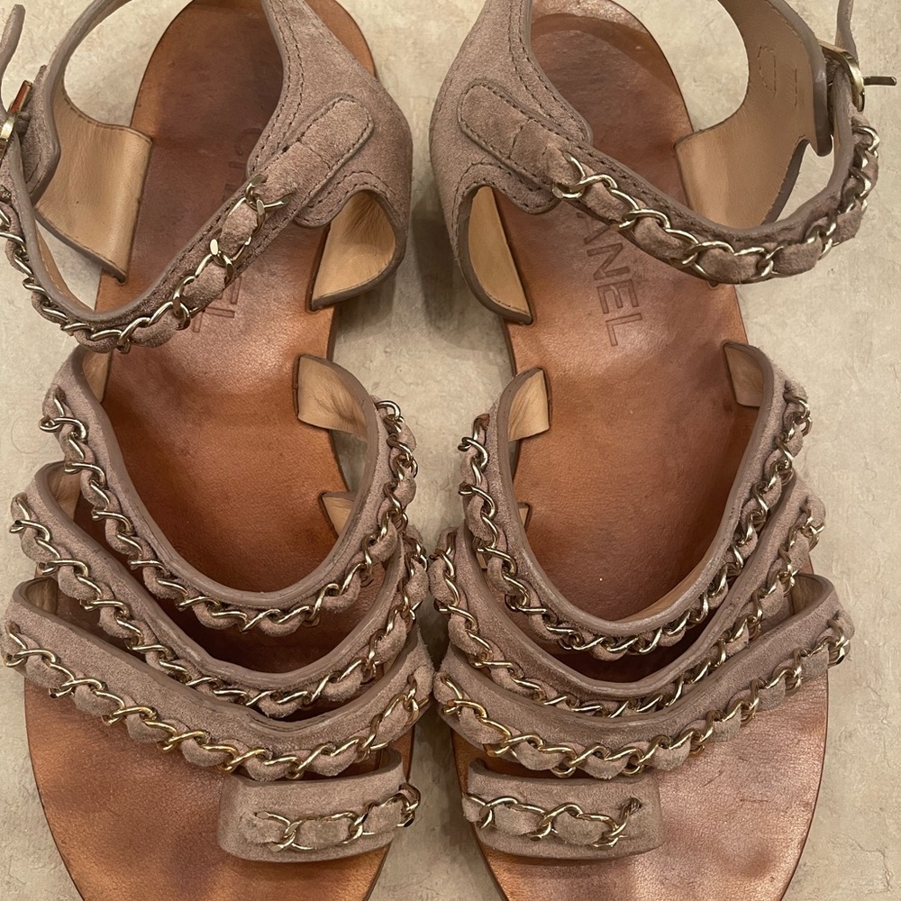 CHANEL Chain Link Sandal Gladiator